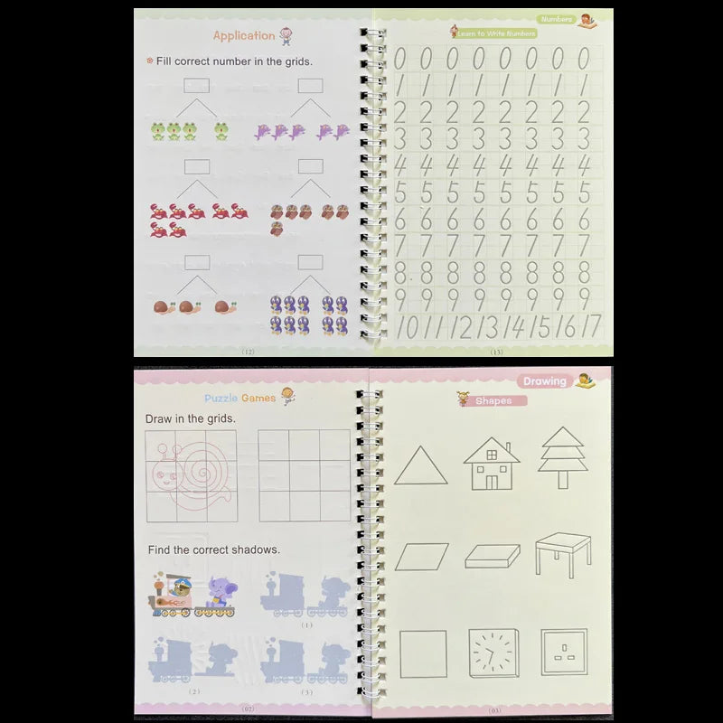 NileSands Reusable Grooved Tracing Workbook for Kids