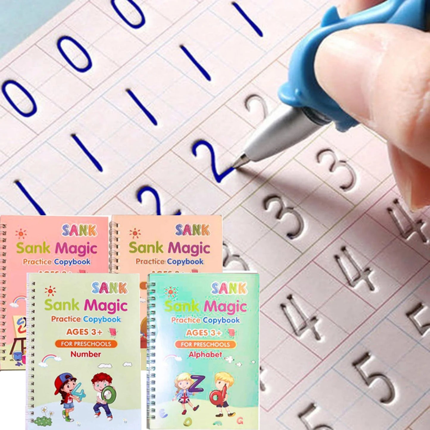 NileSands Reusable Grooved Tracing Workbook for Kids