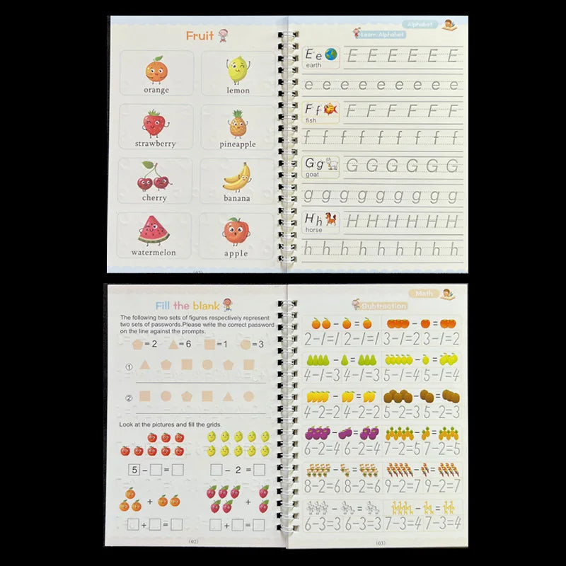 NileSands Reusable Grooved Tracing Workbook for Kids