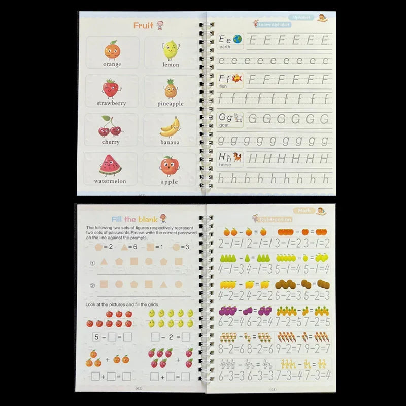 NileSands Reusable Grooved Tracing Workbook for Kids