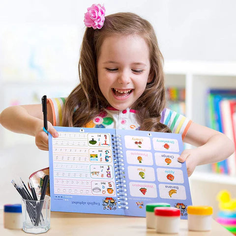 NileSands Reusable Grooved Tracing Workbook for Kids
