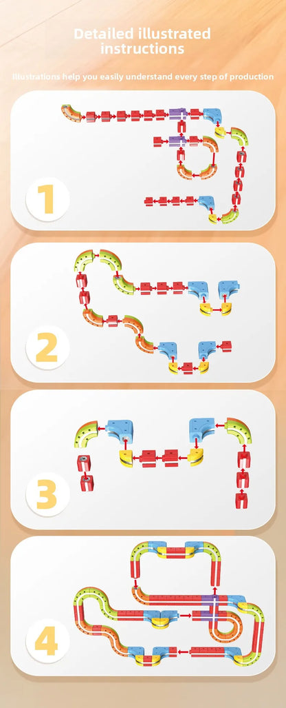 Electric Magnetic Track Train set for Kids Ages 3-8