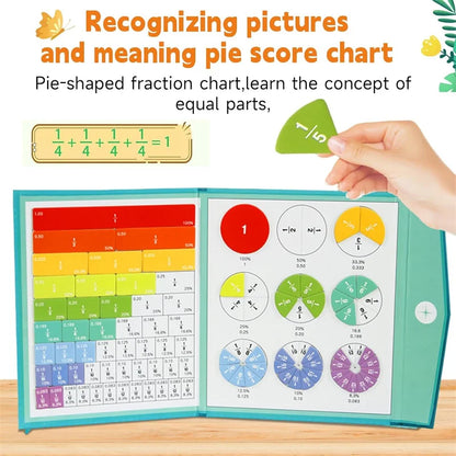 Wooden Magnetic Fraction for Grade 3+ Math Learning