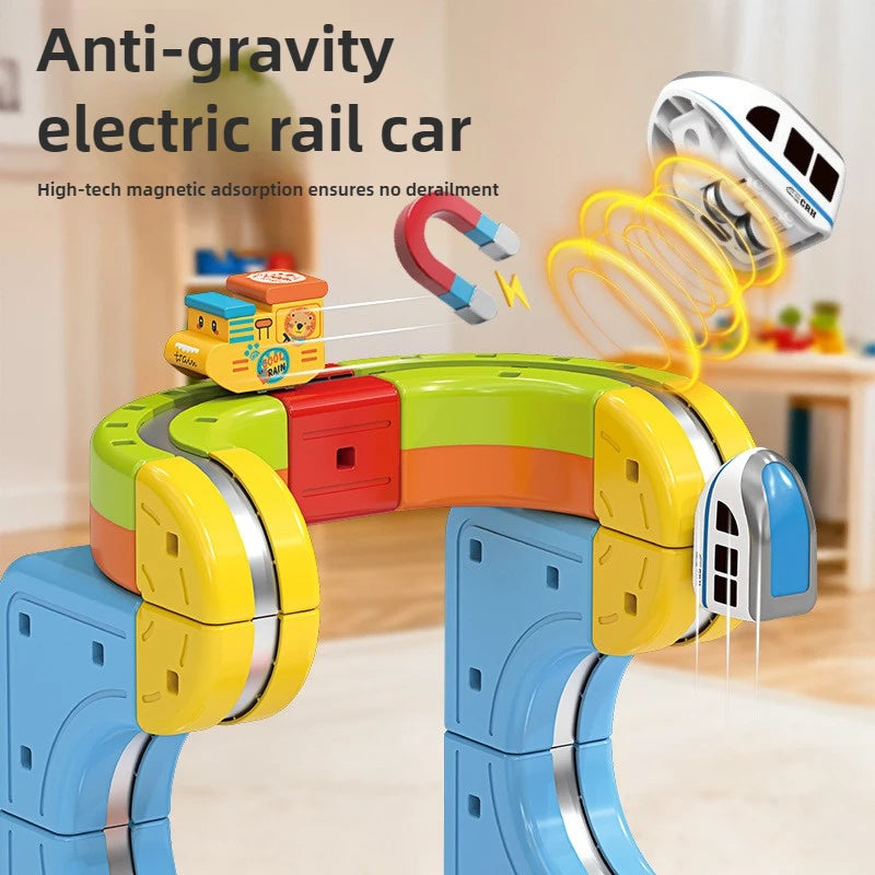 Electric Magnetic Track Train set for Kids Ages 3-8