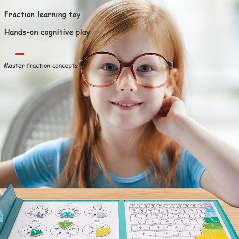 Wooden Magnetic Fraction for Grade 3+ Math Learning