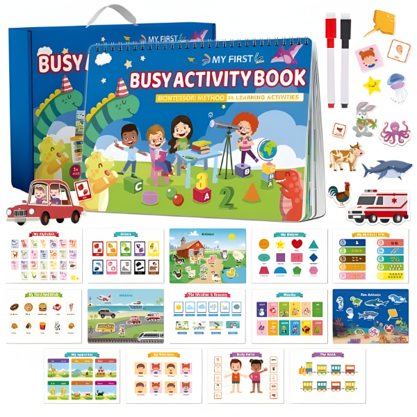 NileSands Preschool Busy Workbook for Kids 2-10