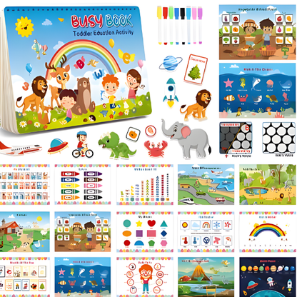 NileSands Preschool Busy Workbook for Kids 2-10