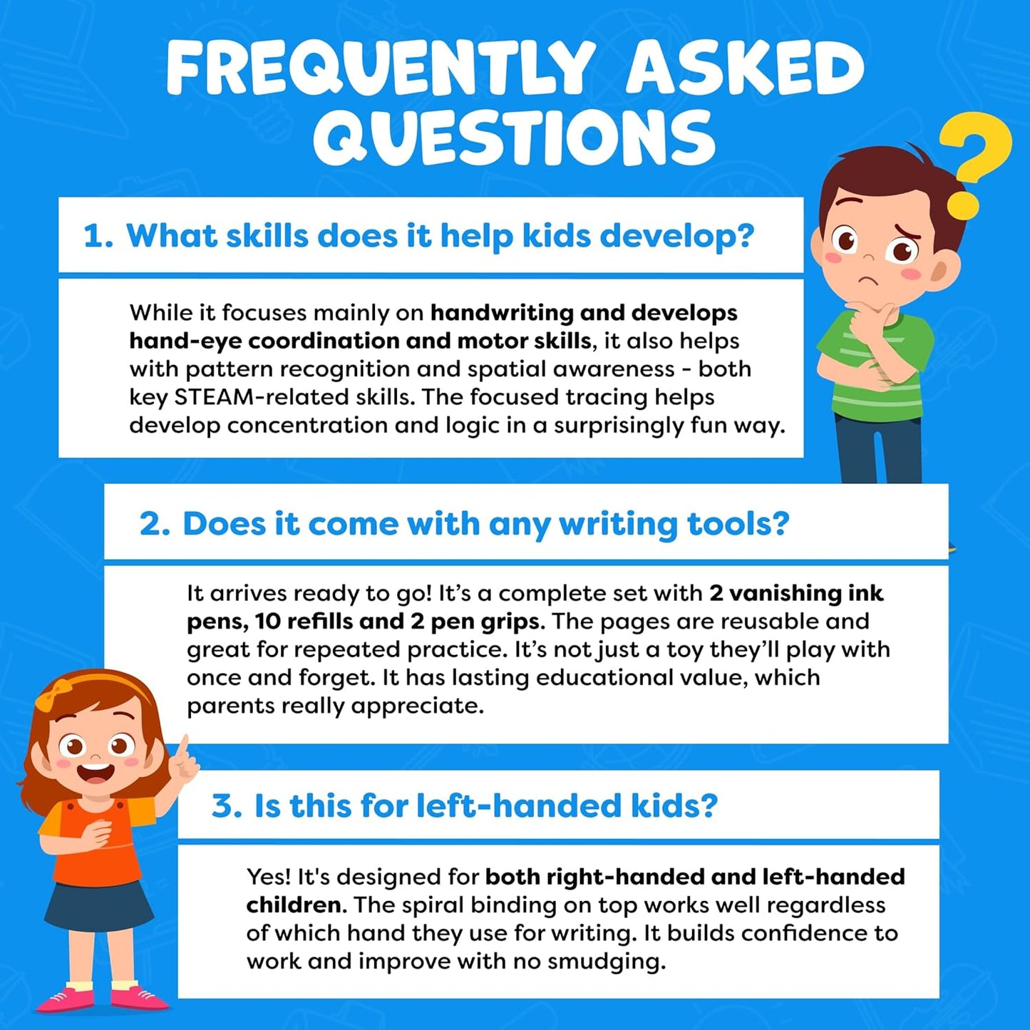 NileSands Reusable Grooved Handwriting Workbook for Kids