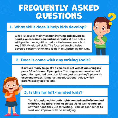 NileSands Reusable Grooved Handwriting Workbook for Kids