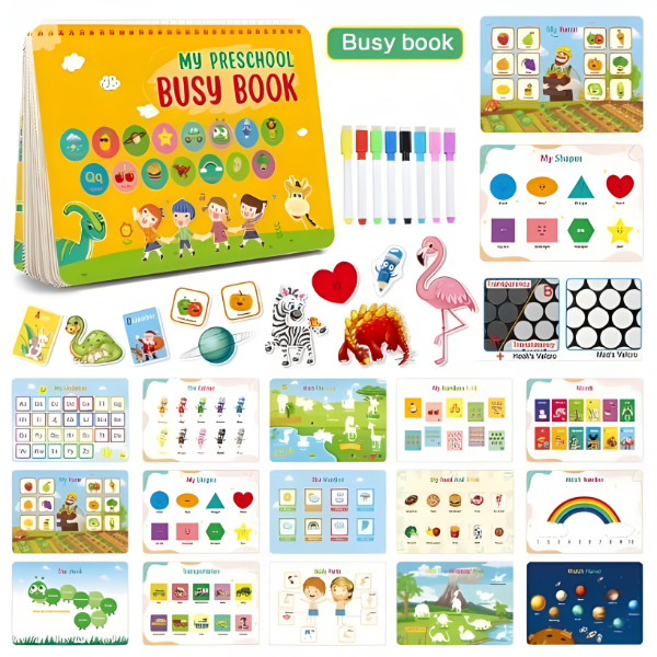 NileSands Preschool Busy Workbook for Kids 2-10