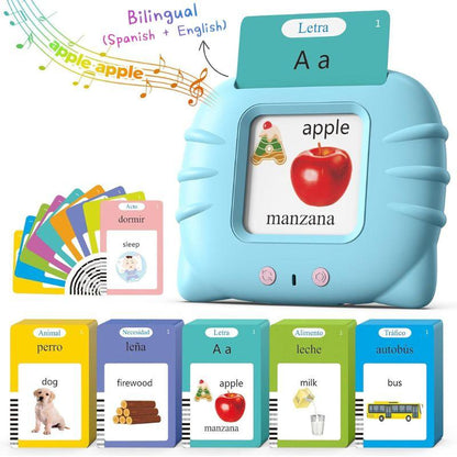 NileSands Bilingual Talking Flash Cards for Kids (English/ Spanish)
