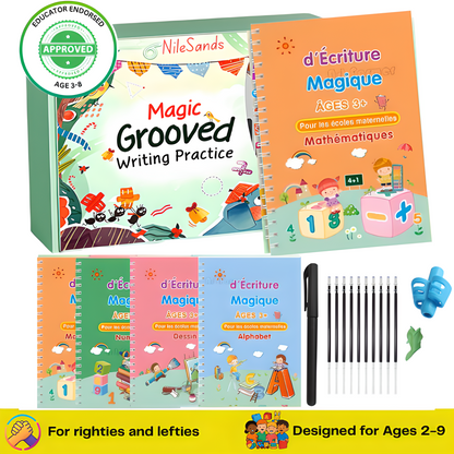 NileSands Reusable Grooved Handwriting Workbook for Kids