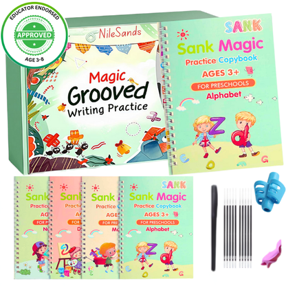 NileSands Reusable Grooved Handwriting Workbook for Kids