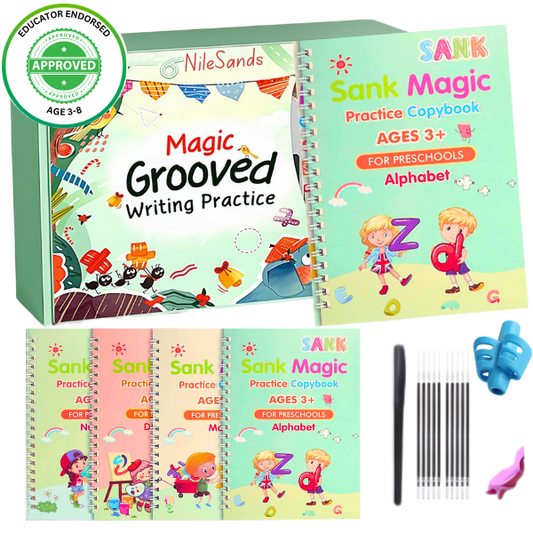 NileSands Reusable Grooved Handwriting Workbook for Kids
