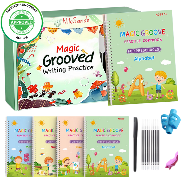 NileSands Reusable Grooved Handwriting Workbook for Kids