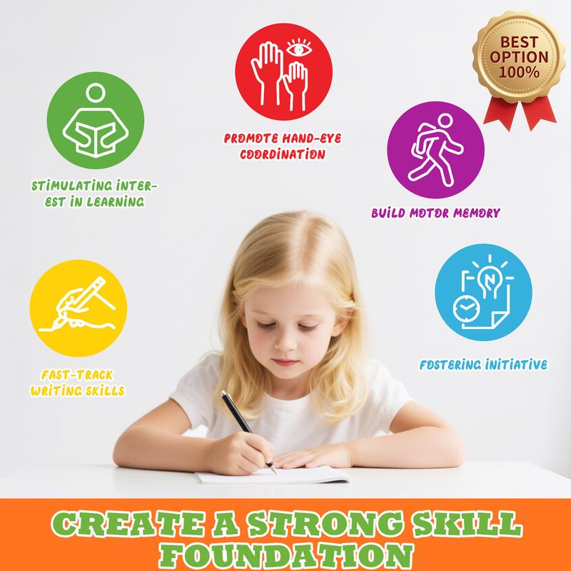 NileSands Reusable Grooved Handwriting Workbook for Kids