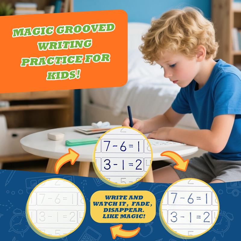 NileSands Reusable Grooved Handwriting Workbook for Kids